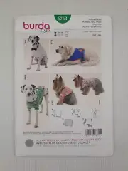 Burda Sewing Pattern 6753 Dog Coat Pattern Size 5 styles/sizes NEW