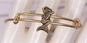 NEW NWT Alex and Ani Mermaid Slider Gold Bracelet