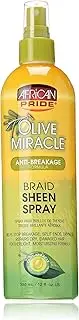 African Pride Olive Miracle Braid Sheen Spray, 12 Ounce