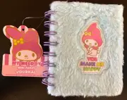 Sanrio Hello Kitty Friends Soft Pink Fuzzy Kawaii Mini Journal Notebook HAPPY