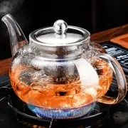 600ml Glass Teapot Stovetop Borosilicate Tea Kettle with Removable Infuser