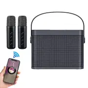 Home Mini Karaoke Speaker Kit Wireless Bluetooth-compatible Dual Microphone...