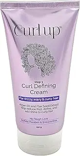 Curl Up Curl Defining Cream - All In One Leave In Curl Cream Moisturizes, Enhances Natural Curl Definition & Provides Medium Hold to Dry Frizzy, Wavy & Curly Hair 150g