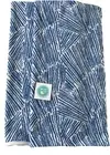 TWO Yves DeLorme Bath Sheets Florida Royal Blue White 35' x 59" New Made/France