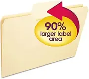 Smead 10401 SuperTab Heavyweight Folder Manila 1/3 Cut Letter 50/BX