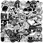 50Pcs/set Black White Gothic Style Horror Sticker Waterproof Decal For DIY Laptop Skateboard Phone Car Sticker Patches for Teen Kid