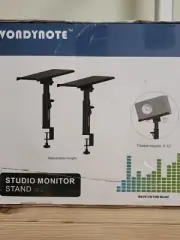 Vondynote Set of 2 Studio Monitor Stands Desktop Speaker Stands with Desk Clamp