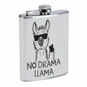 Llamas D5 Flask 8oz Stainless Steel Hip Drinking Whiskey