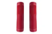 Bulletproof Coloured Rubber Mountain Bike Grips 130mm with Closed Ends Red