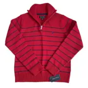 ✨NWT Boys Nautica Red Half Zip Sweater Pullover