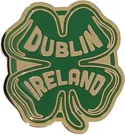[Vagabond Heart] Ireland Enamel Pin - Ireland Lapel Pin - Great Ireland Souvenir, Nickel, no gemstone
