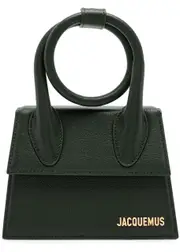 Jacquemus Le Chiquito Noeud Leather top Handle bag - Dark Green ONE SIZE