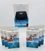 HP Sprocket 100-Photo Printer Instant Print 2 X 3" w Case and 6 Packs Paper NEW