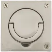 Baldwin 0397055 Flush Cup Handle & Ring Pull, Lifetime PVD Polished Nickel