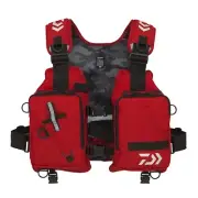 DAIWA LIGHT FLOAT GAME VEST DF-6406 BLACK RED GREEN F/S FROM JAPAN