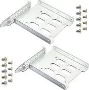 2pcs 2.5" to 3.5" Hard Drive Tray Holder for PCI SSD HDD Metal Mounting Bracket Adapter