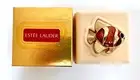 ESTEE LAUDER CORAL TROPICAL FISH POWDER COMPACT w BEAUTIFUL SOLID PERFUME in BOX