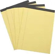 OHPHCALL 4pcs Yellow Legal Pad A4 Memo Block Notebook Ruled Pages Tear-Off Notepad Set Portable Memo Pad for Office School Travel
