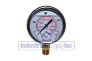 Liquid Filled Pressure Gauge | 0 to 2000 PSI | 2-½" Face | 1/4" NPT | Dual Scale