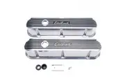 Edelbrock Valve Covers Elite II Series Tall Cast Aluminium Polished Logo For Ford 289 302 351W Pair EB4264