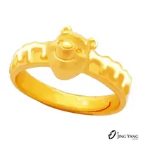在飛比找momo購物網優惠-【Disney 迪士尼】黃金戒指蜜蜂維尼尾戒-0.8錢±0.