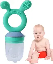 Gupcaqosjw Fruit Feeder Teether - Silicone Teething Fruit Feeder - Food Teether Toy Reusable Pacifier for Children Boys Girls 4 Month+