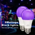 E26/E27 Base Bulb 9W UV LED Black lights Blacklight UVA Party Body Paint Lamp US