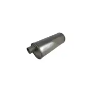 Redback Universal Muffler - 6" Round 14" Long 1 3/4" Offset/Offset Left Rotation