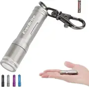 EverBrite Keychain LED Flashlight Mini Bright Key Ring Pocket Pen Torch silver