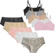 Popular Matching Girls Underwear Set - Crop Cami Training Bras for Girls with Hi