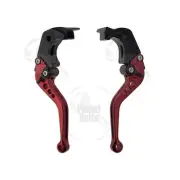 Red CNC Shorty Brake Clutch Levers For Kawasaki Ninja ZX 14 R 06-19 Control Hand