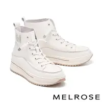 在飛比找momo購物網優惠-【MELROSE】美樂斯 率性時尚M字晶鑽牛皮高筒厚底休閒鞋