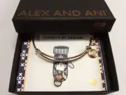 Alex and Ani Mitten Bangle Bracelet Shiny Rose NWTBC