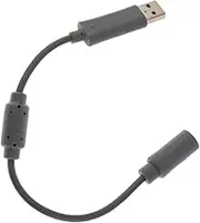 USB Connection Cable Cord Adapter for 360 Controller - Dark Gray