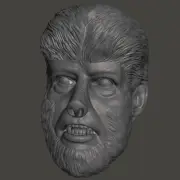 Chaney Wolfman Universal Monsters custom head for 4" 6" 7" 12" action figures