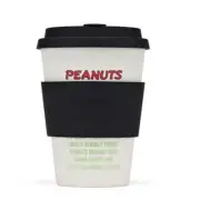 Snoopy Peanuts Bamboo Eco Cup with Silicone Lid Sleeve 400ml 13.5 fl oz