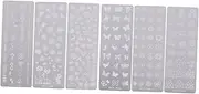 6pcs Xmas Manicure Templates Nail Printing Decals Plates Nail Beauty Supplies
