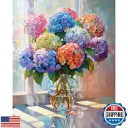 NEWENMO Paint by Numbers Kit for Adults, Hydrangea Paint by Numbers on Canvas
