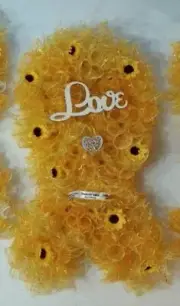 Childhood Cancer Awareness Mesh Ribbon Wreath