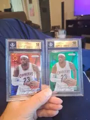 2014 PRIZM RED WHITE BLUE & GREEN PRIZM LEBRON JAMES LOT.......BGS 10 PRISTINE