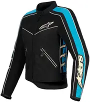 Alpinestars Stella T-Dyno Air, textile jacket women , color: Black/Light Blue/Light Grey , size: XS