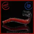 4" Handmade Mini Red Swirl Sherlock Tobacco Smoking Bowl Small Glass Pipes