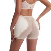 Mimigo Women's Butt Lifter Shapewear Hip Pads Enhancer Panties Shaper Boyshort BEIGE M