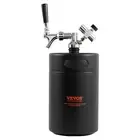 Beer Growler Tap System, 170Oz 5L Mini Keg, 304 Stainless Steel Pressurized Beer