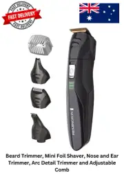 Black Remington 5 in 1 Titanium Multi-Grooming Kit Cordless Rechargeable Groomer