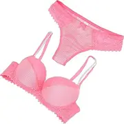 [DEARMAMY] Elegant Lace Underwear Women Set Bond Underwear Bra Panties Sleepwear Honeymoon Party Pink
