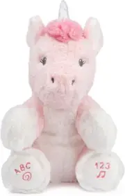 GUND Animated: ABC/123 Alora The Unicorn Soft Plush Toy, 28 cm Height