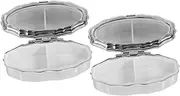 2pcs Box Medication Case for Travel Silver Case for Medication Cases for Travel Iron Case for Medication Travel