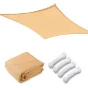 20' x 16' Sun Shade Sail Outdoor Patio Pool Lawn Rectangle Cover UV Block Yellow