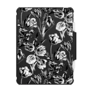 iPad Pro 12.9-inch (5th/6th gen) Impact Folio Case Black and white tulips pattern - vintage illustration